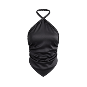 SATIN TOP - BLACK